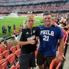Stephen swanger and son at a Valencia CF game