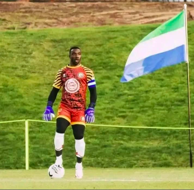 IMage of northern virginia goalkeeper coach playing with sierra leone