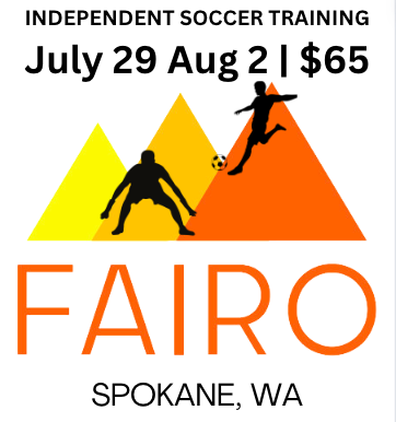 Spokane Soccer Camp Logo with dates on it