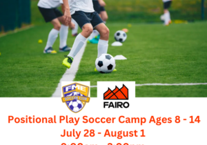 Positional Play Soccer Camp ages 8 - 14